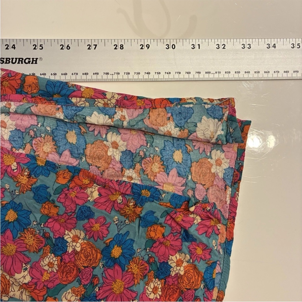 Natural Life Skirt M Multicolor Floral Rayon - Picture 7 of 7
